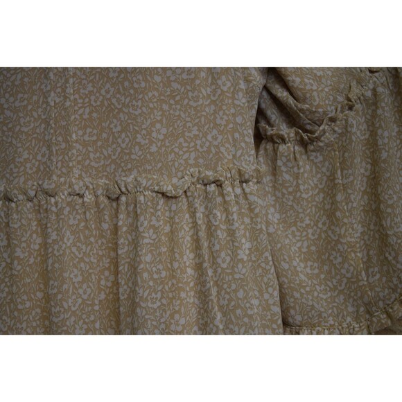 Dainty Jewells Womens Sz Large Ruffle Boho Modest Cottagecore Tiered Midi Dress - Picture 3 of 11